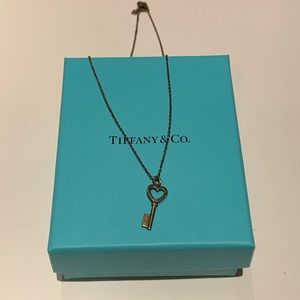 Tiffany and Co. heart key pendant necklace